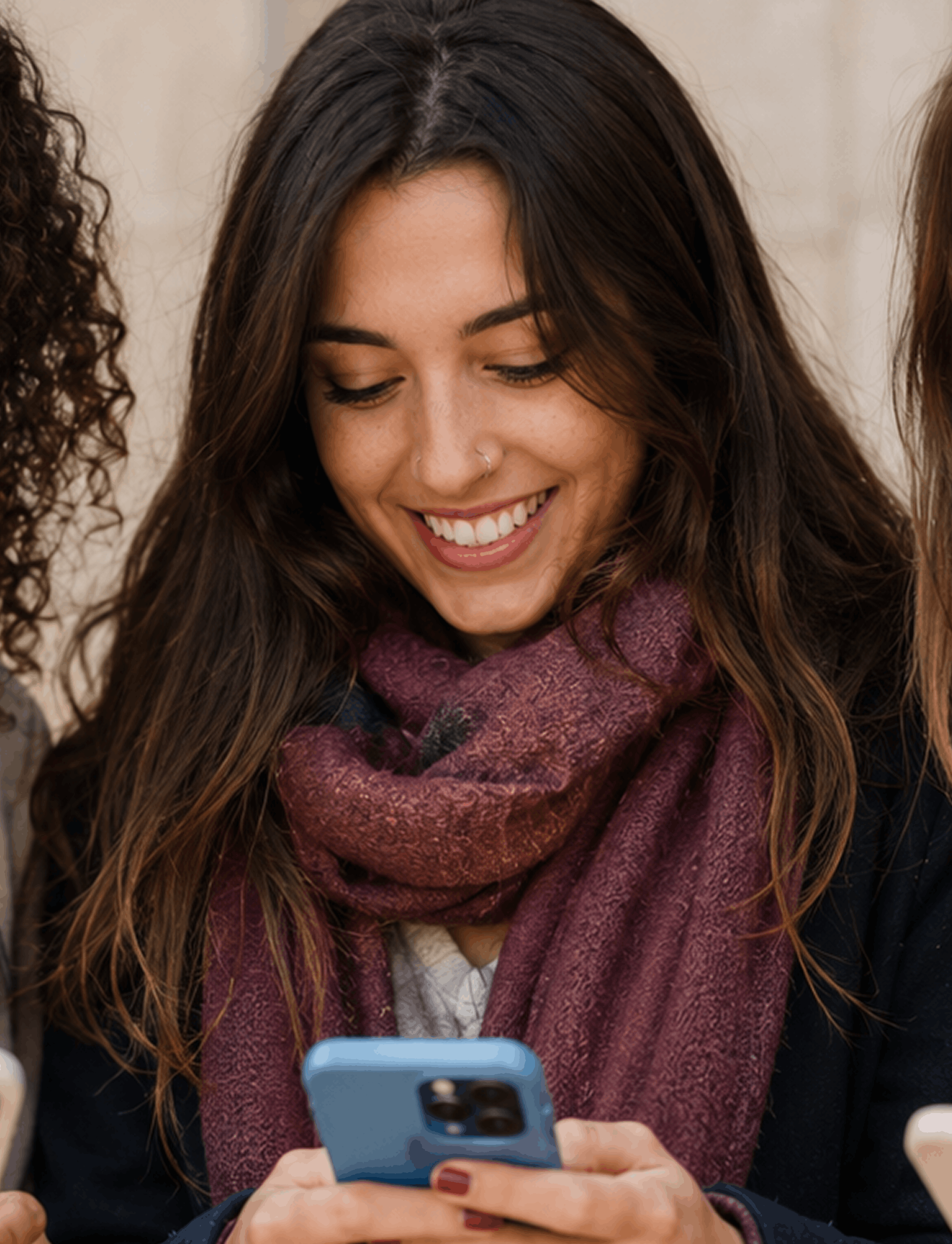 Person checking their credit score on a phone